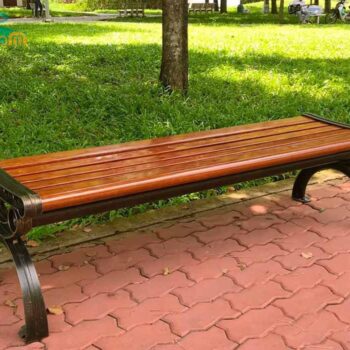 ghế công viên chân nhôm không tựa lưng H06