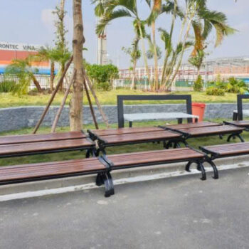 ghế công viên chân gang không tựa lưng H02