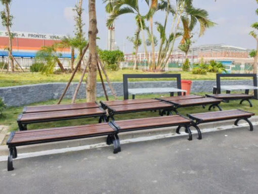 ghế công viên chân gang không tựa lưng H02