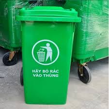 Thùng rác nhựa 100 lít bánh xe 2 100 2