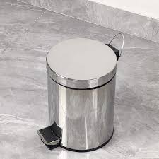 Thùng rác inox tròn đạp chân 3 lít 5 3 f