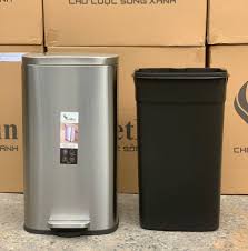 Thùng rác inox vuông đạp chân 30 lít 5 305 1