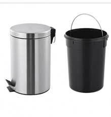 Thùng rác inox tròn đạp chân 5 lít 3 5 c