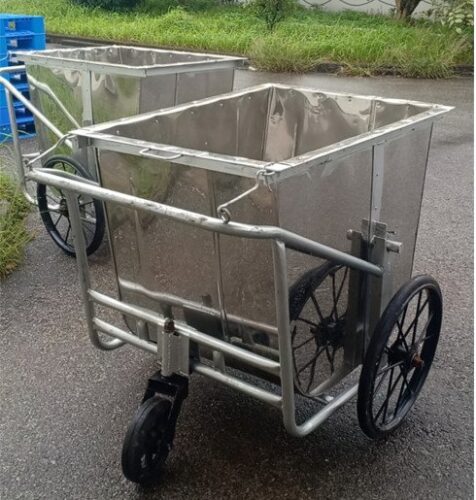 Xe gom rác inox 500 lít 2 500inox4