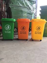 Thùng rác nhựa 60 lít có bánh xe 6 60 6