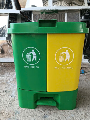 Thùng rác nhựa 2 ngăn 60 lít 2 60 d