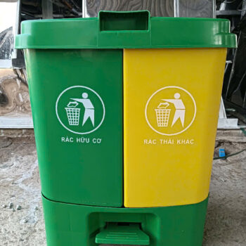Thùng rác nhựa 2 ngăn 60 lít