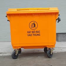 Thùng rác nhựa 660 lít HDPE bánh xe 5 660 5