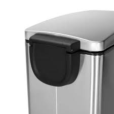 thùng rác inox vuông đạp chân 7 lít 4 7l5