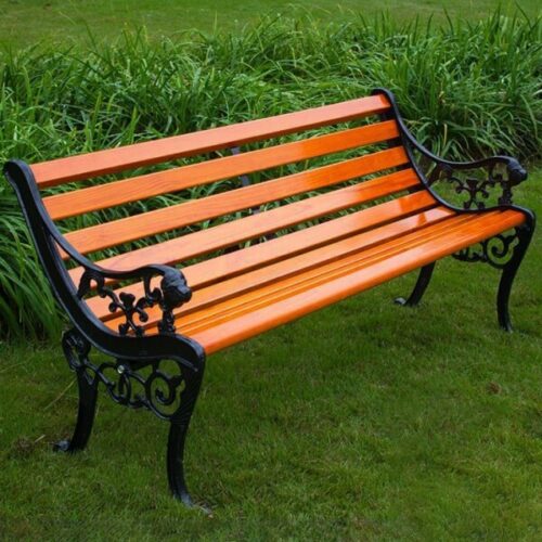 Ghế công viên có tựa lưng đầu hổ H07 2 dau ho 5