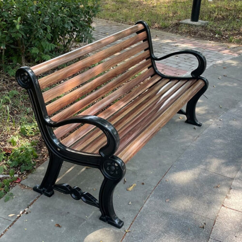 Ghế công viên chân gang có tựa lưng H018 5 gang 1