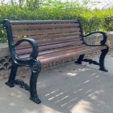 Ghế công viên chân gang có tựa lưng H018 6 gang 2