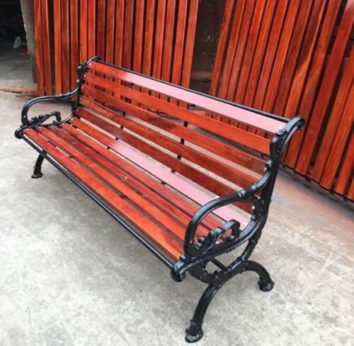 Ghế công viên chân gang có tựa lưng H019 5 gang 5 1