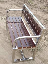 Ghế công viên bằng inox có tựa lưng H015 4 ghe inox 6