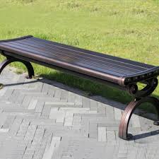 Ghế công viên không tựa lưng bằng nhôm H010 2 kht1