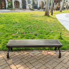 Ghế công viên không tựa lưng bằng nhôm H010 4 kht6