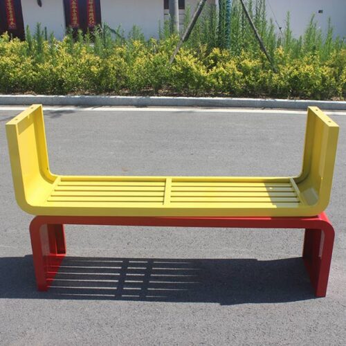 Ghế công viên không tựa lưng bằng sắt H012 4 p11