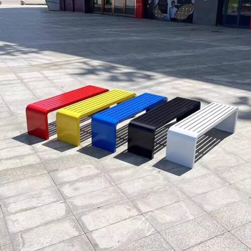 Ghế công viên không tựa lưng bằng sắt H012 5 p12