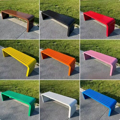 Ghế công viên không tựa lưng bằng sắt H012 2 q02