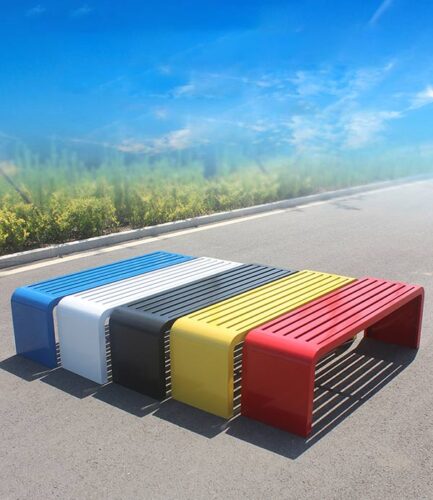 Ghế công viên không tựa lưng bằng sắt H012 3 q10