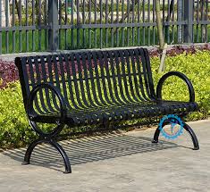 Ghế công viên có tựa lưng bằng sắt H016 2 s1 1