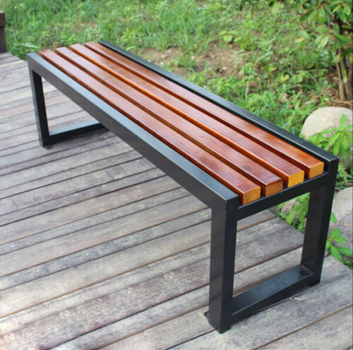 Ghế công viên không tựa lưng chân sắt H013 2 w1