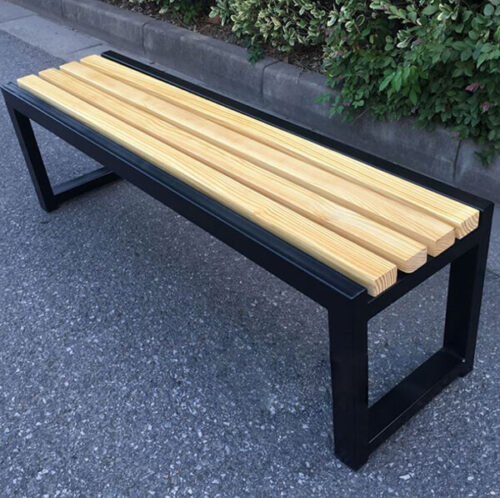 Ghế công viên không tựa lưng chân sắt H013 4 w3