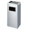 Thùng rác inox gạt tàn chữ nhật A34-A (240x300x610) mm