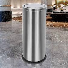 Thùng rác inox nắp lật A35-O (250 x 610) mm 2 b1