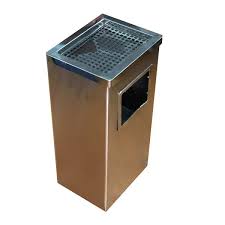 Thùng rác inox gạt tàn A34-A (240x300x610) mm 4 b3