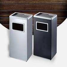 Thùng rác inox gạt tàn A34-A (240x300x610) mm 6 b5 1