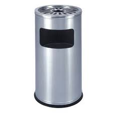 Thùng rác inox gạt tàn tròn A35-B (Ø300 x 610)mm 3 c2 1