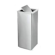 Thùng rác inox vuông nắp lật A34-F 2 f1