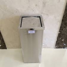 Thùng rác inox vuông nắp lật A34-F 5 f4