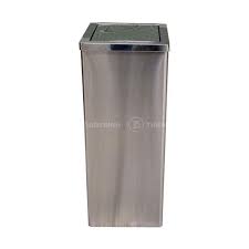 Thùng rác inox vuông nắp lật A34-F 6 f5