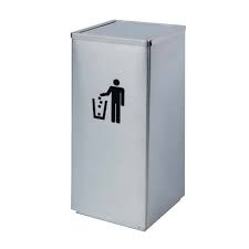 Thùng rác inox vuông nắp lật A34-F 7 f6