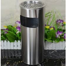 Thùng rác inox gạt tàn tròn A35-A (250 x 610) mm 3 k2